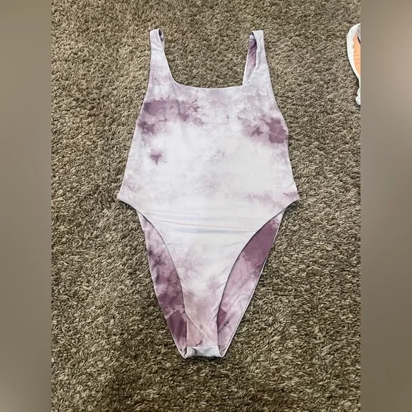 Volcom Eggplant Juniors “Follow The Cloud” One-Piece Swimsuit - Picture 1 of 9